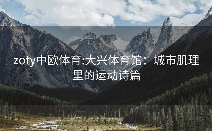 zoty中欧体育:大兴体育馆：城市肌理里的运动诗篇