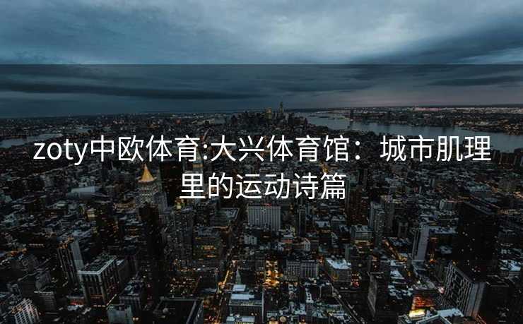 zoty中欧体育:大兴体育馆：城市肌理里的运动诗篇