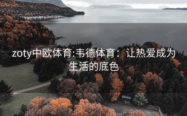 zoty中欧体育:韦德体育：让热爱成为生活的底色