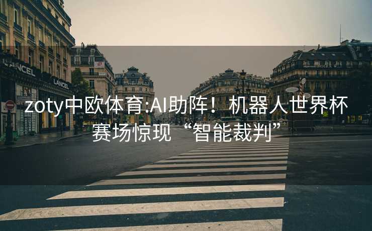 zoty中欧体育:AI助阵！机器人世界杯赛场惊现“智能裁判”